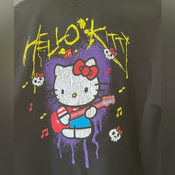 Vintage Hello Kitty rocker vintage style hoodie NWT Sz L - Picture 3 of 6